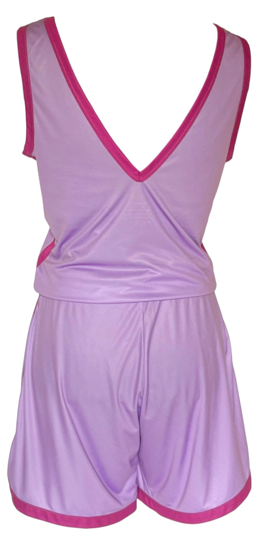 Combishort Capri Plongeant Lilas à plat, vue dos
