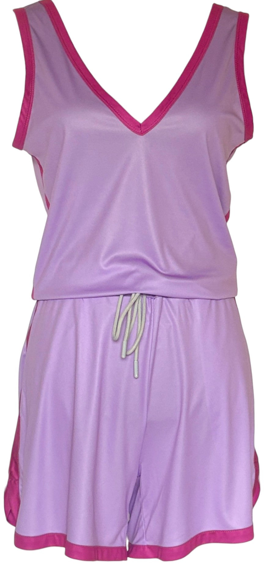 Combishort Capri Plongeant Lilas à plat, vue face
