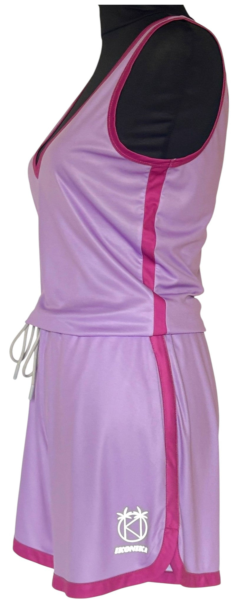 Combishort Capri Plongeant Lilas, détail logo