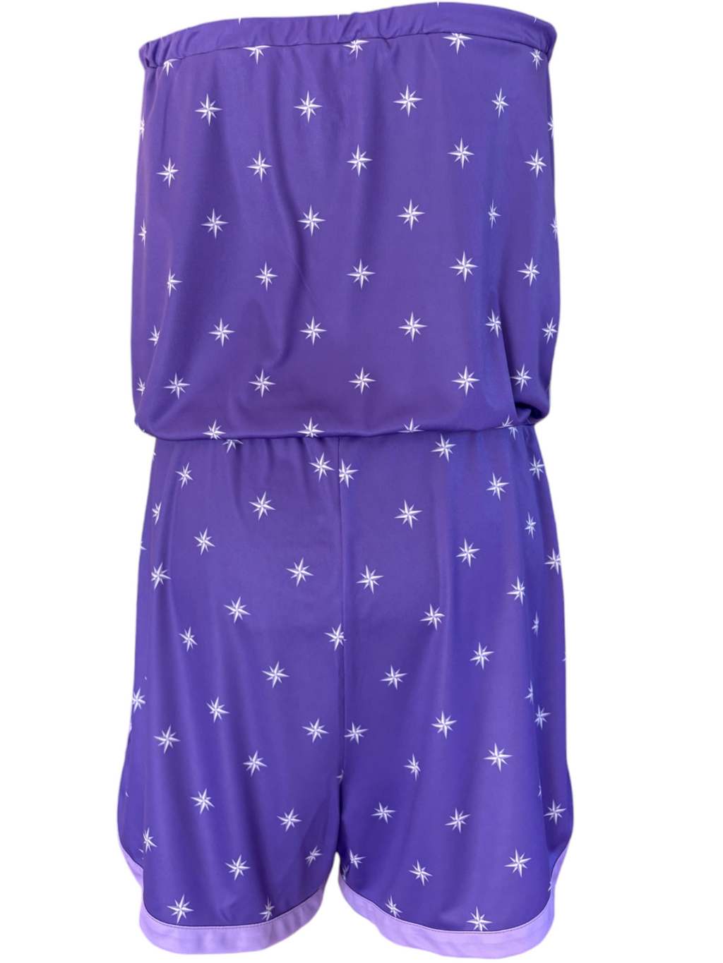 Combishort Ibiza Violet Étoiles à plat, vue dos