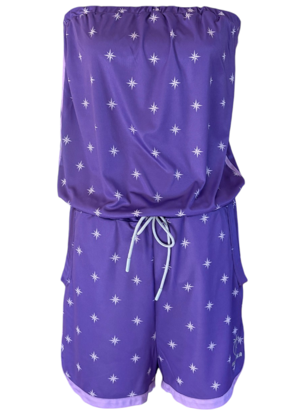 Combishort Ibiza Violet Étoiles à plat, vue face