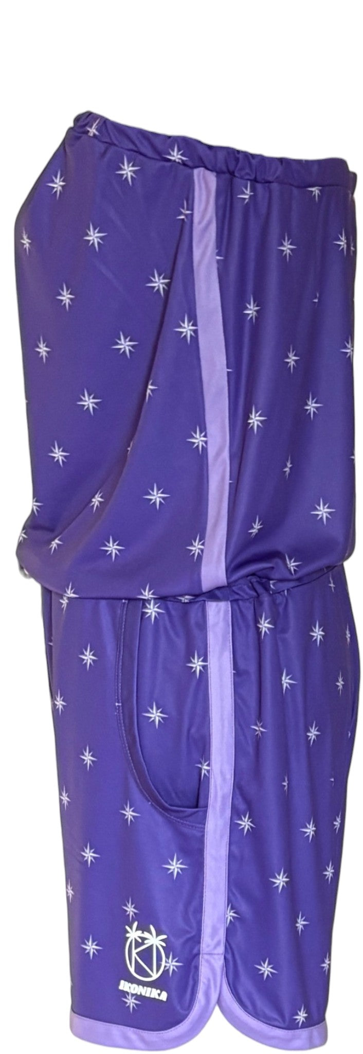 Combishort Ibiza Violet Étoiles, détail logo