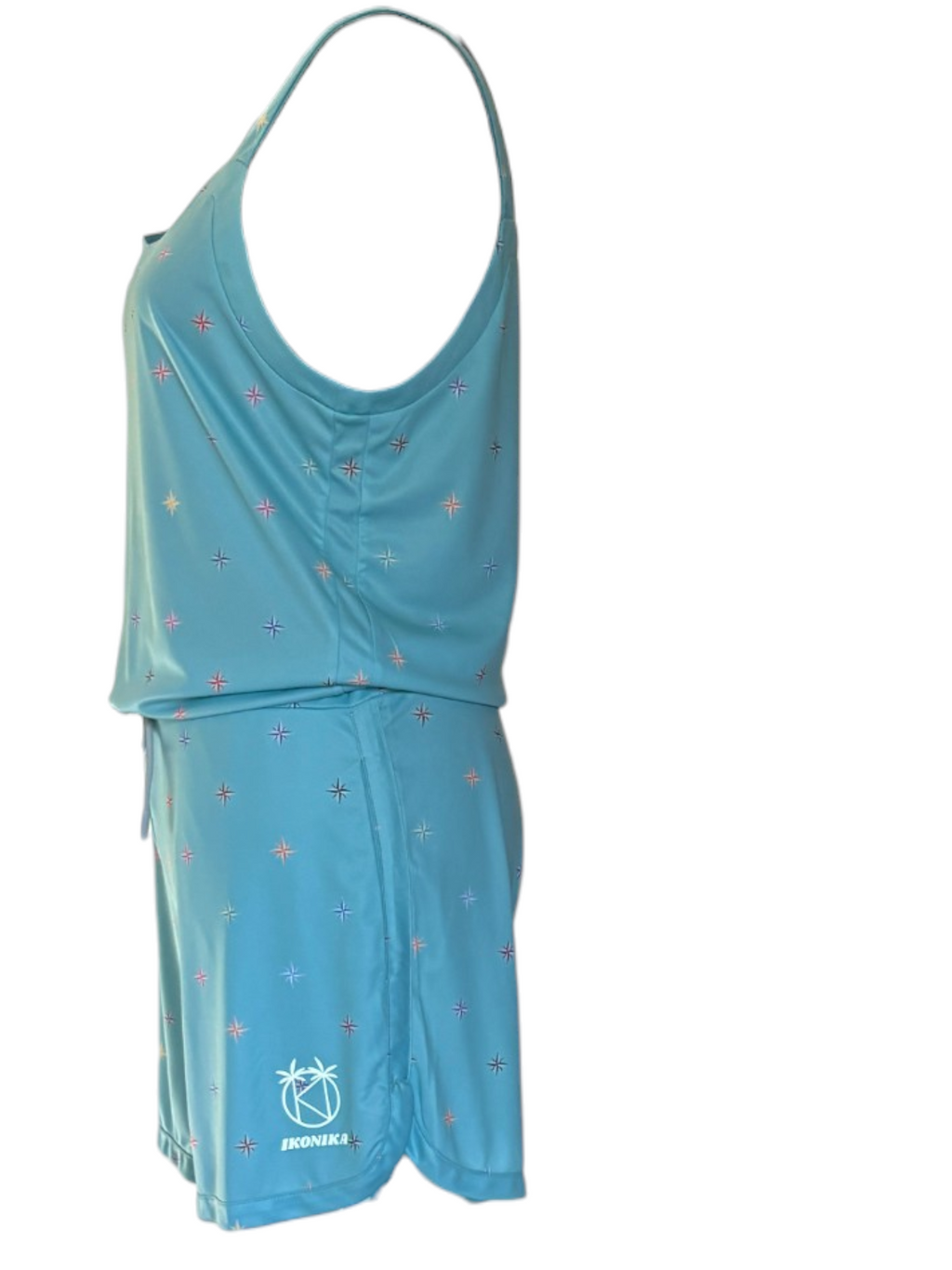 Combishort Saona Vert Eau Étoiles, détail logo