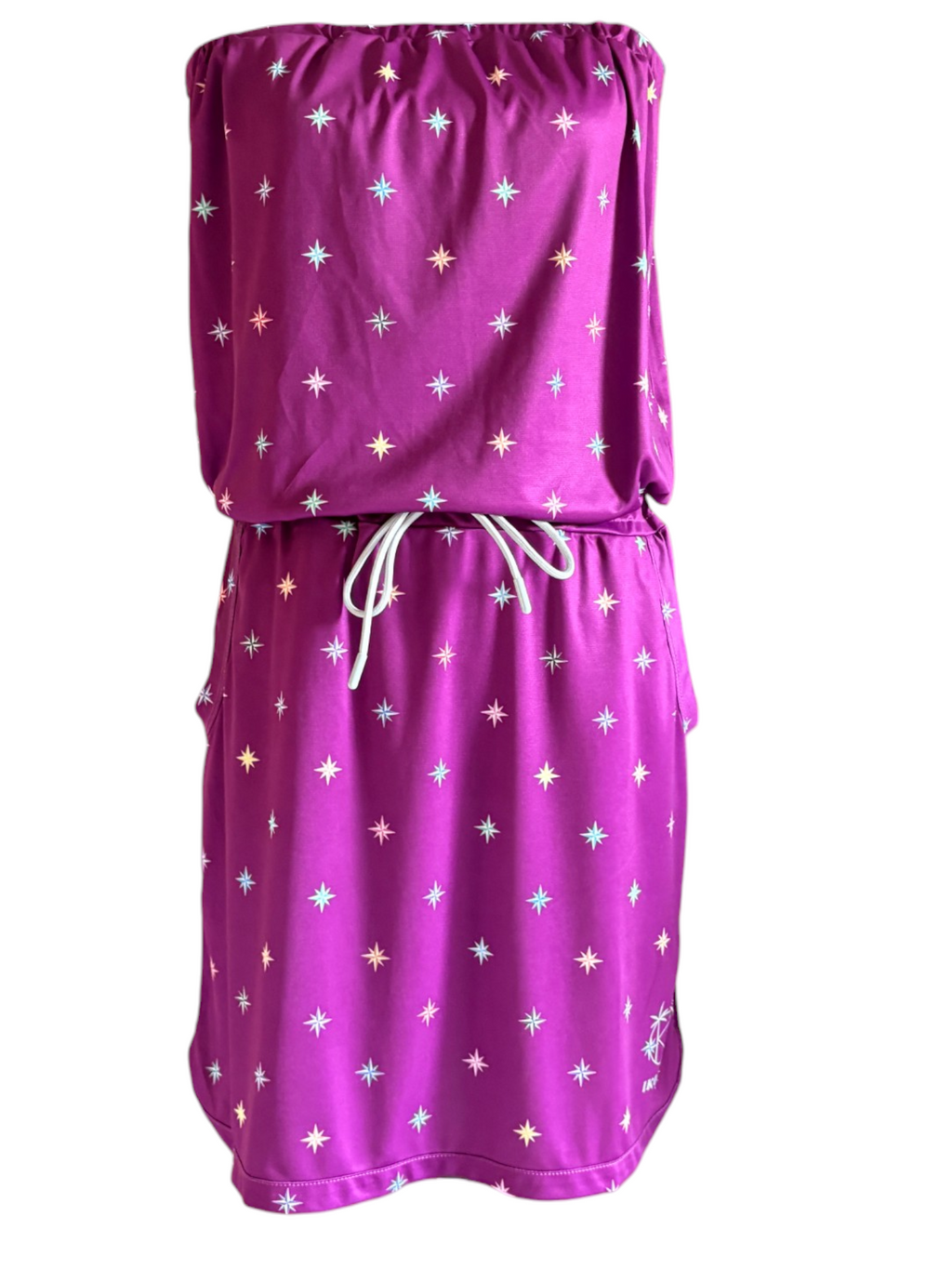 Robe Bali Bordeaux Étoiles à plat, vue 1