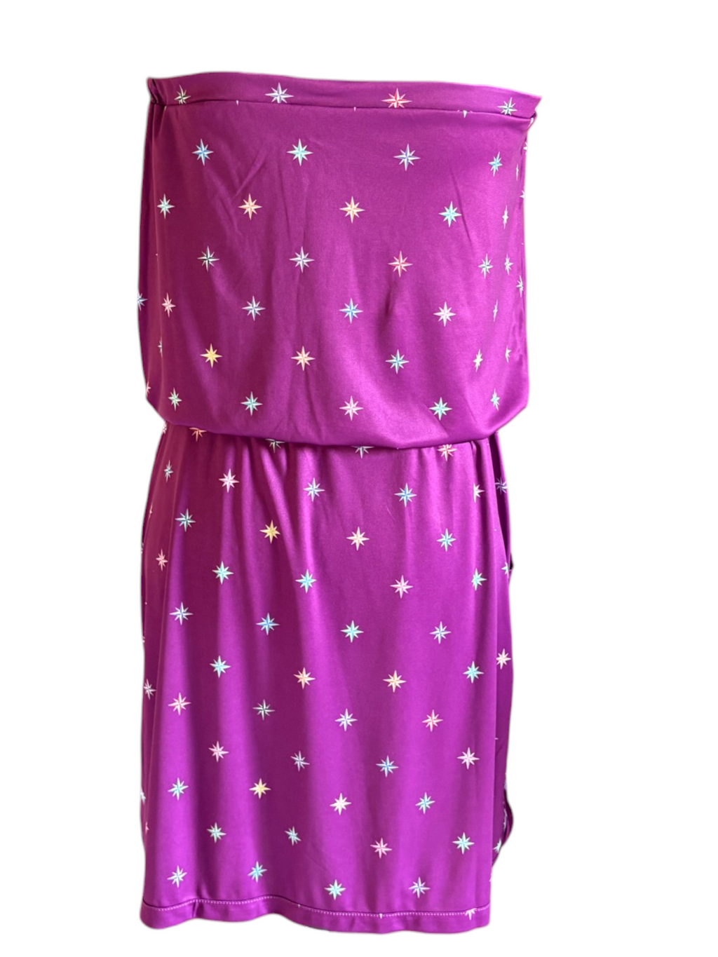 Robe Bali Bordeaux Étoiles à plat, vue 4