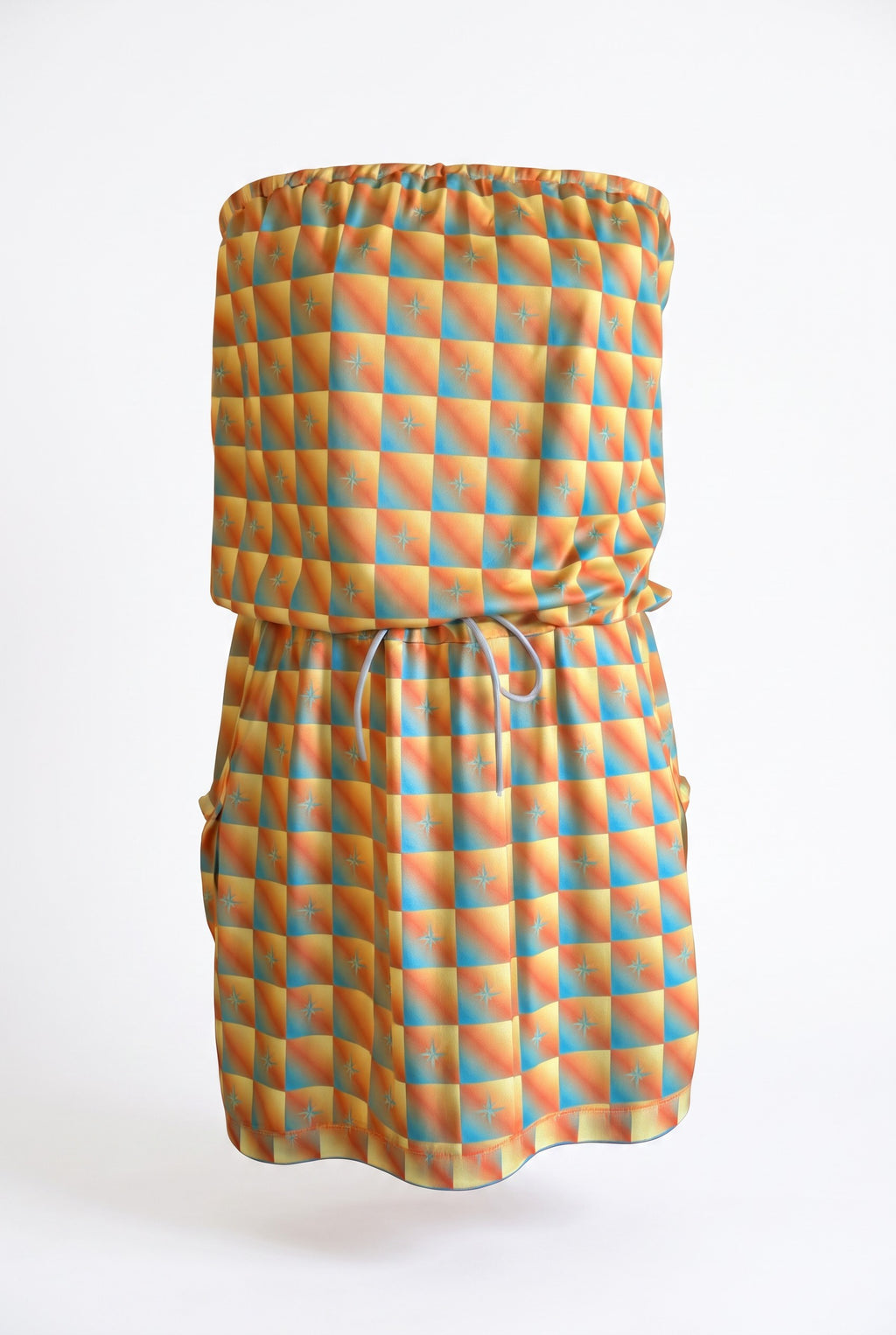Robe Bali Vert Orange à plat, vue face