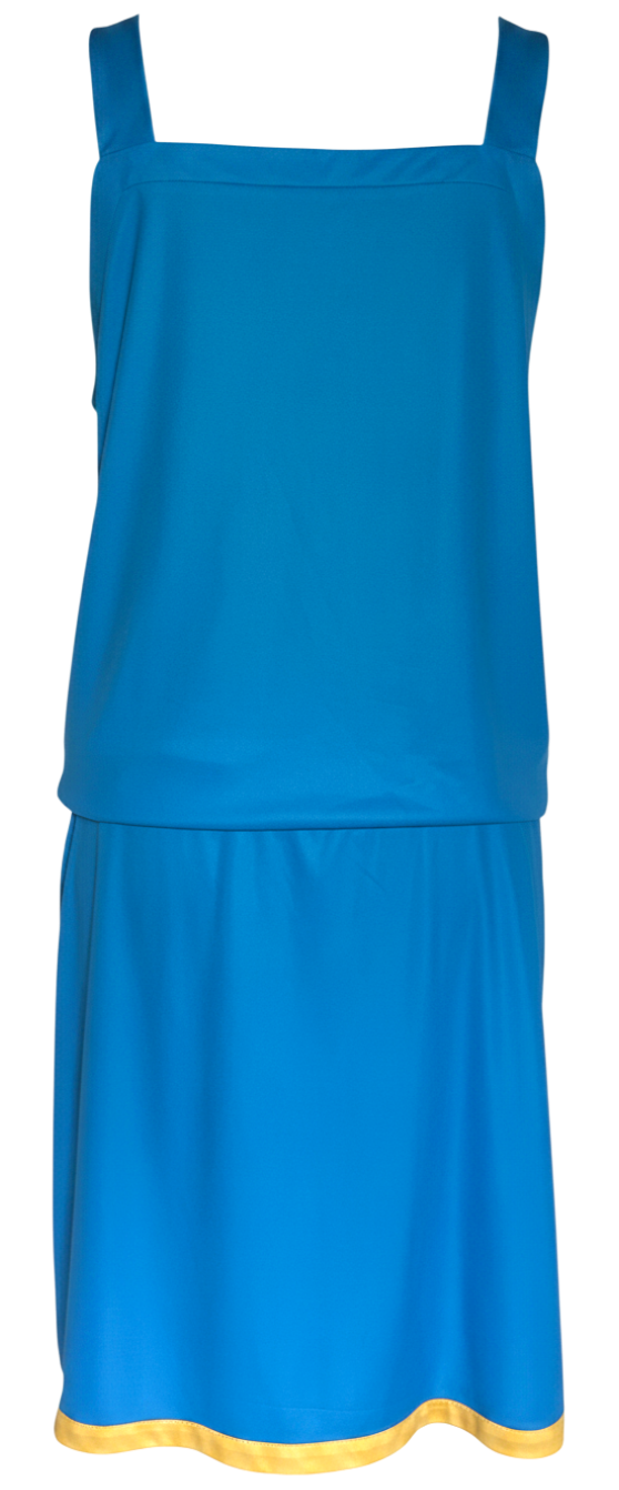 Robe Phuket Bleu Électrique à plat, vue dos