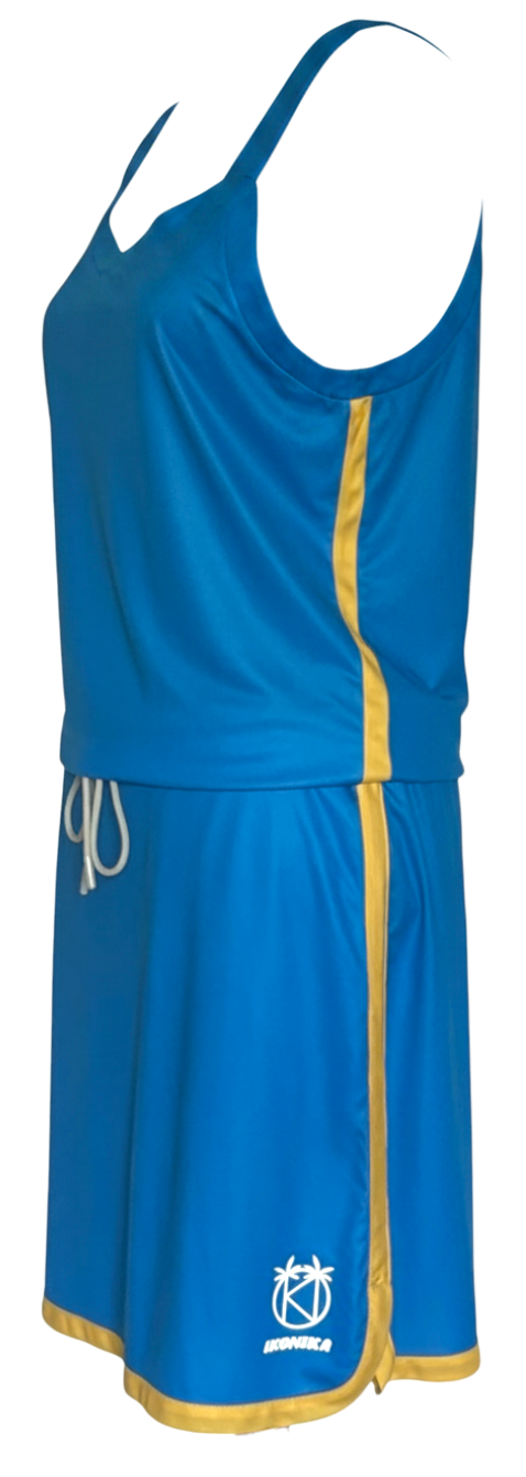 Robe Phuket Bleu Électrique, détail logo
