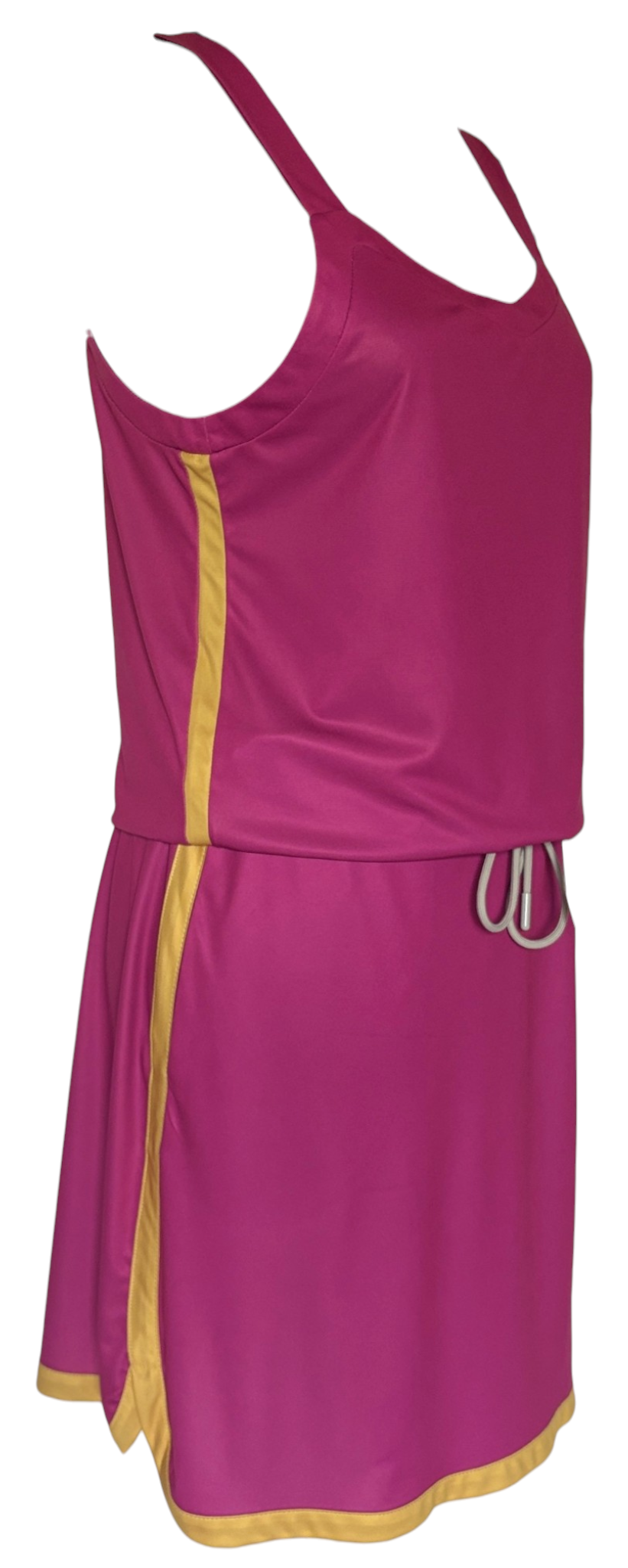Robe Phuket Fuchsia à plat, vue 3/4 droite