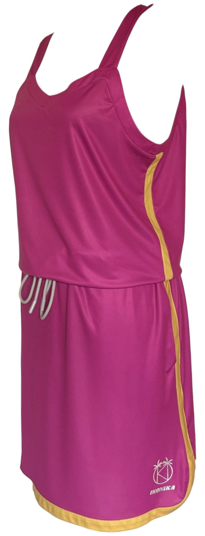 Robe Phuket Fuchsia à plat, vue 3/4 gauche
