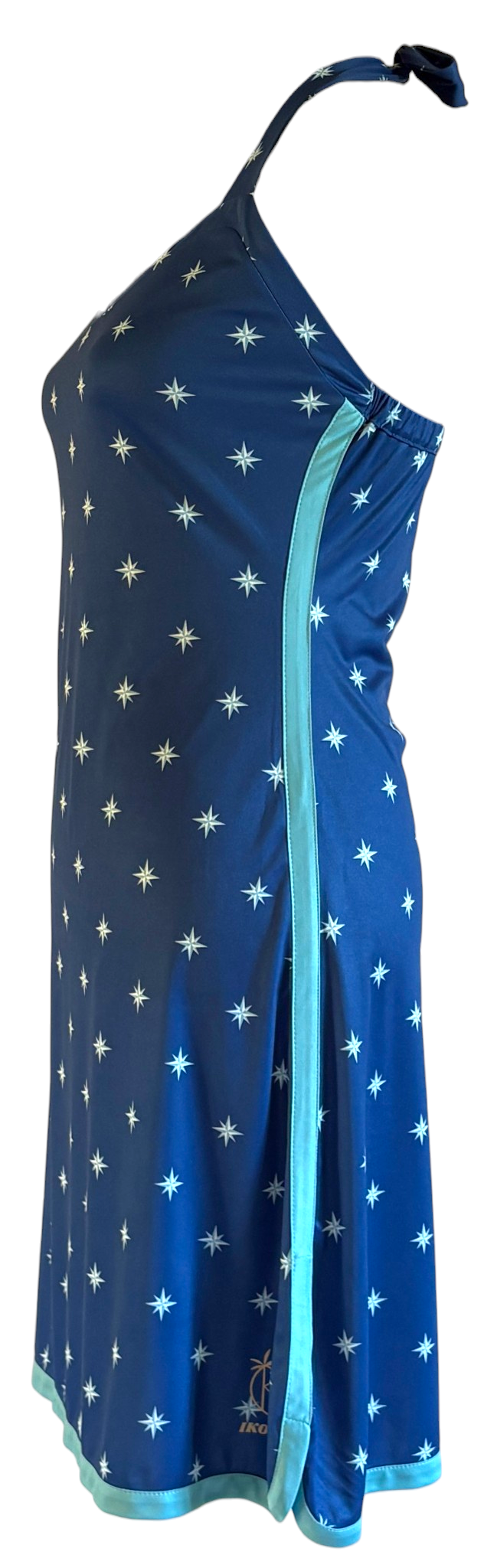 Robe Fidji Bleu Marine Étoiles à plat, vue latérale gauche