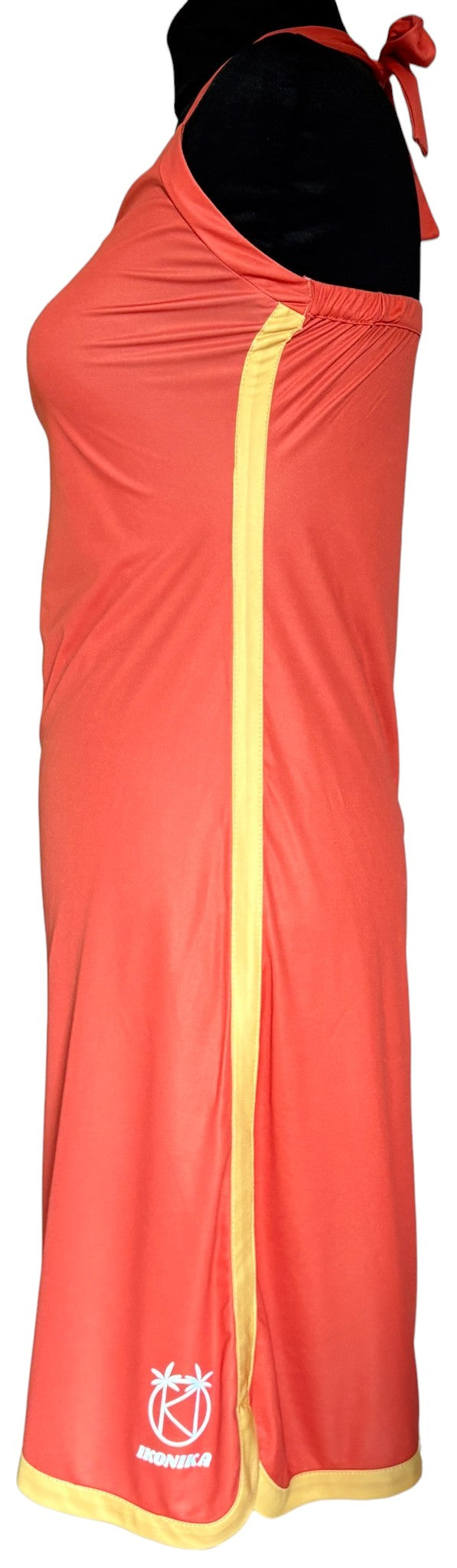 Robe Fidji Orange, détail logo