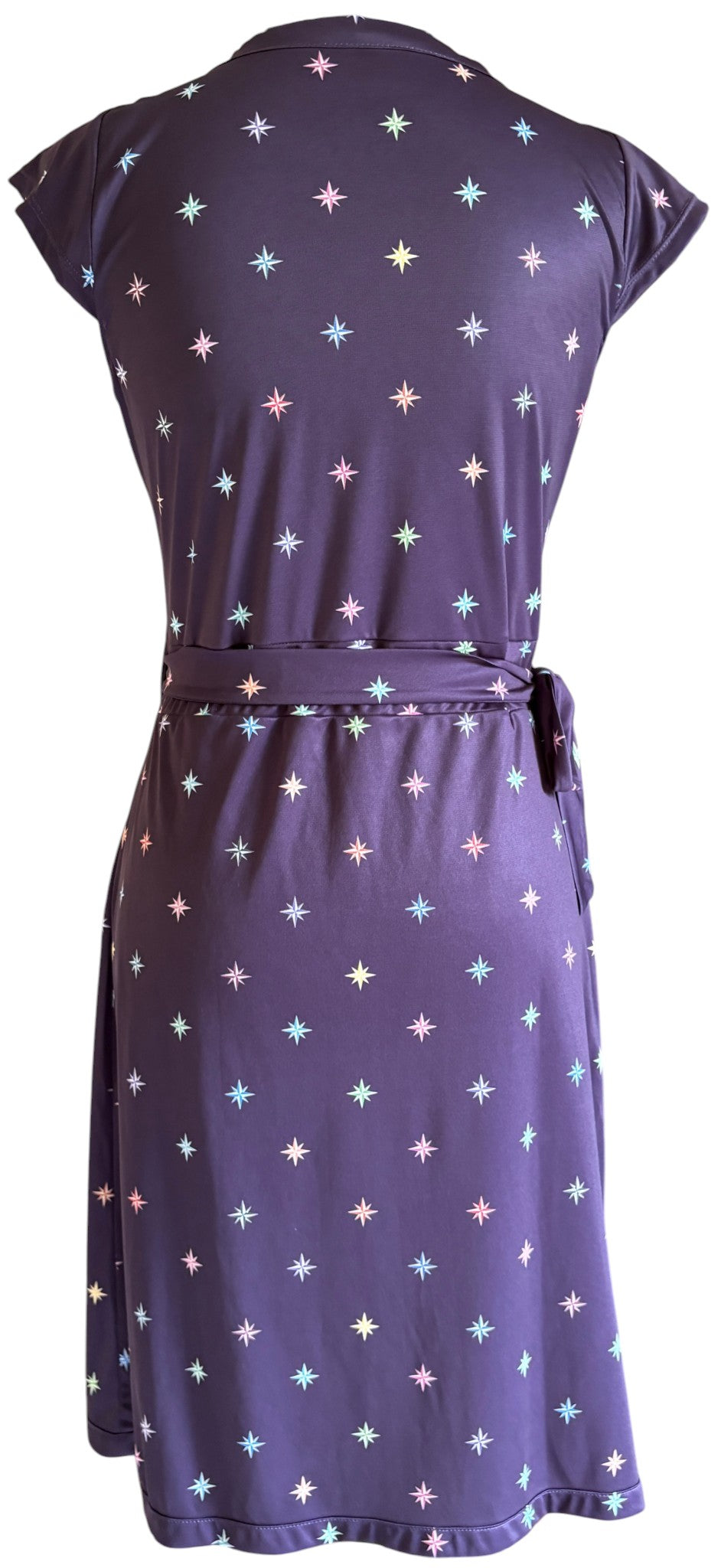 Robe Maui Aubergine Étoiles à plat, vue dos