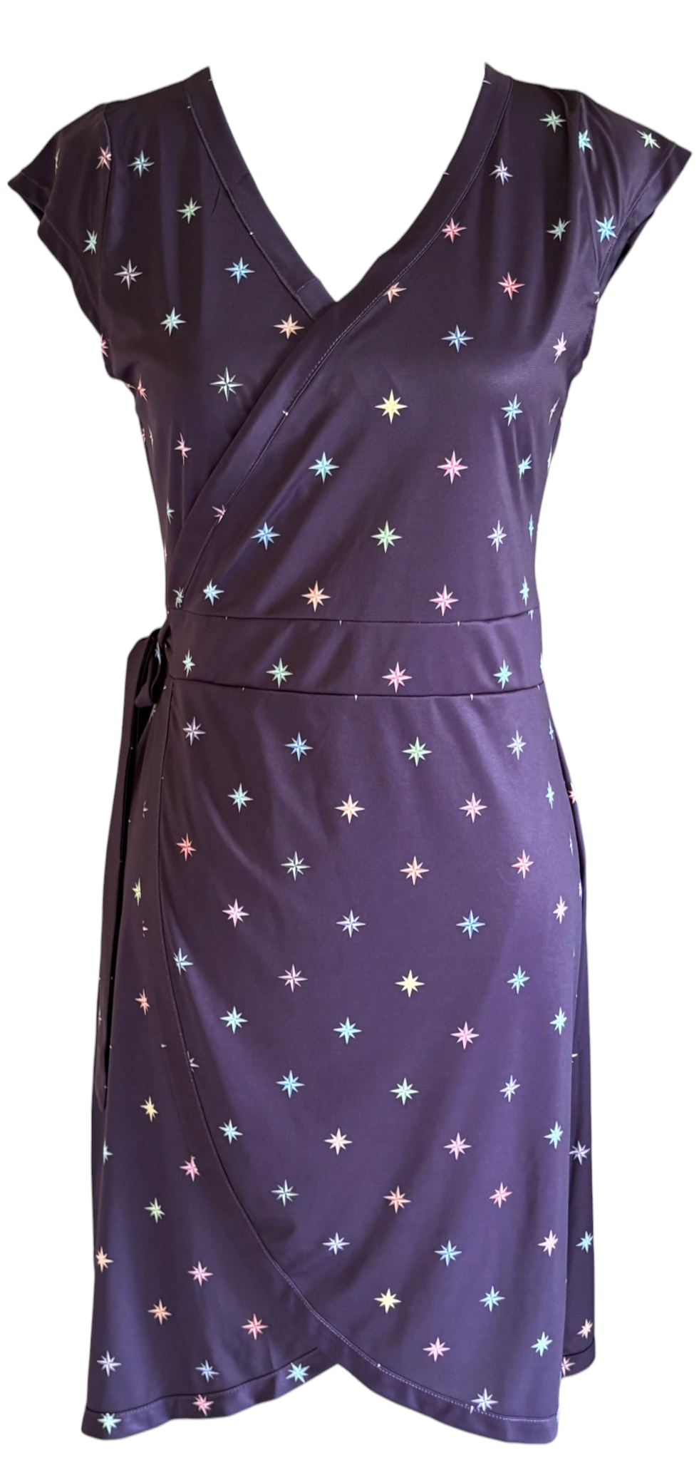 Robe Maui Aubergine Étoiles à plat, vue face