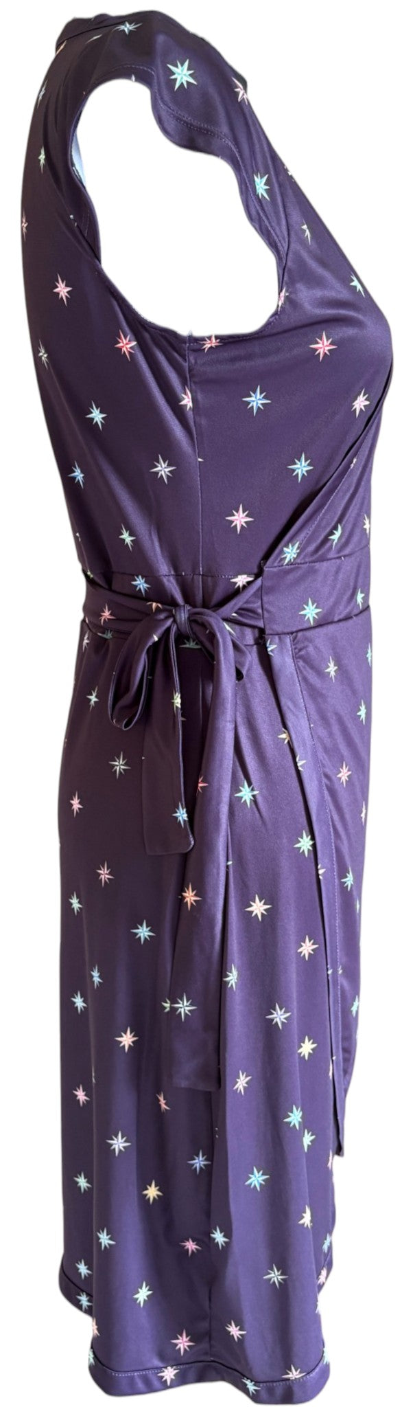 Robe Maui Aubergine Étoiles à plat, vue latérale droite