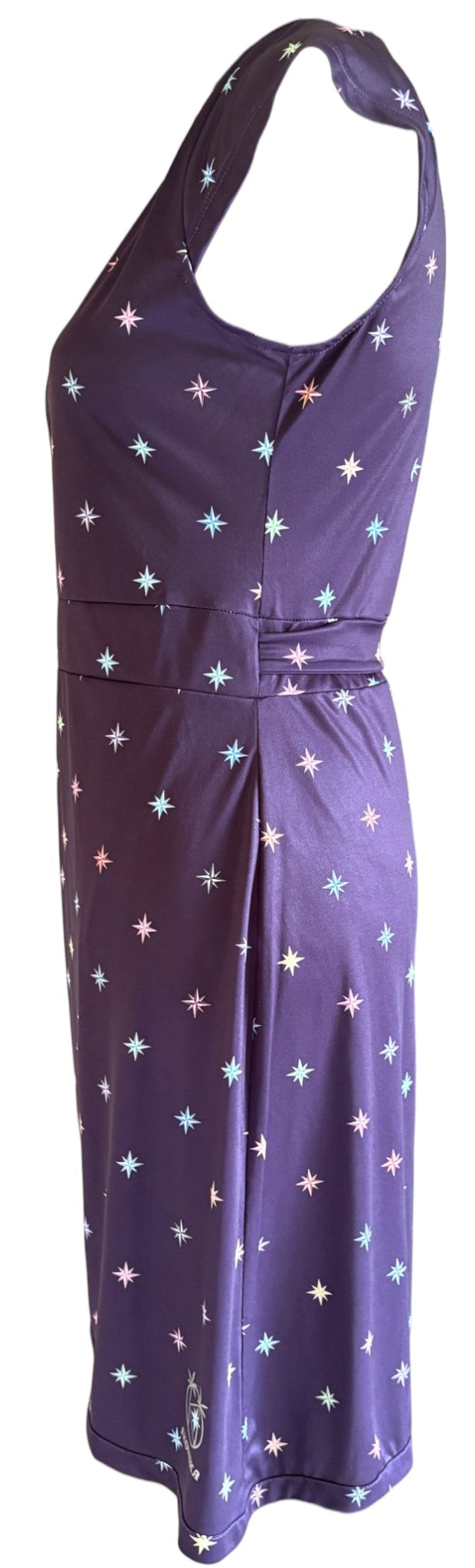 Robe Maui Aubergine Étoiles à plat, vue latérale gauche