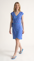 Robe Maui Rose Bleu Étoiles portée, vue face