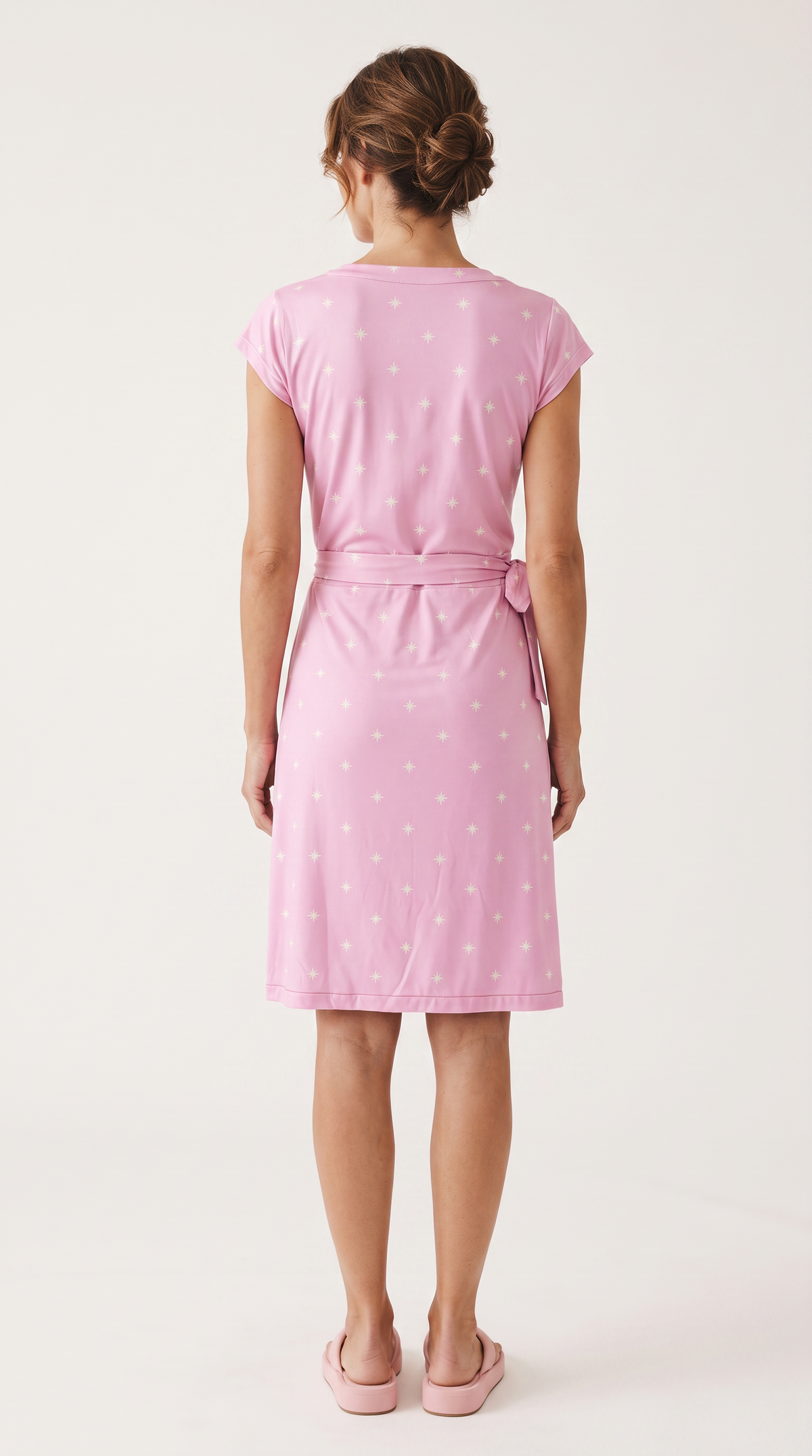 Robe Maui Saumon Étoiles portée, vue dos
