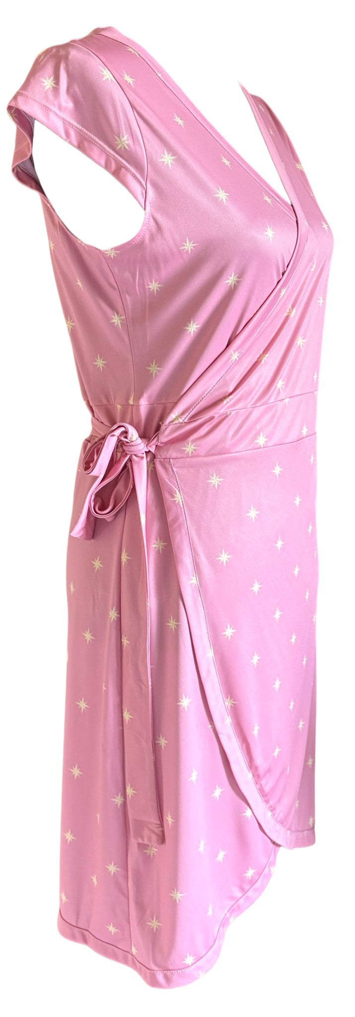 Robe Maui Saumon Étoiles à plat, vue 3/4 droite