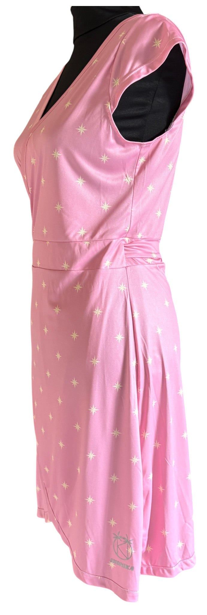 Robe Maui Saumon Étoiles à plat, vue 3/4 gauche