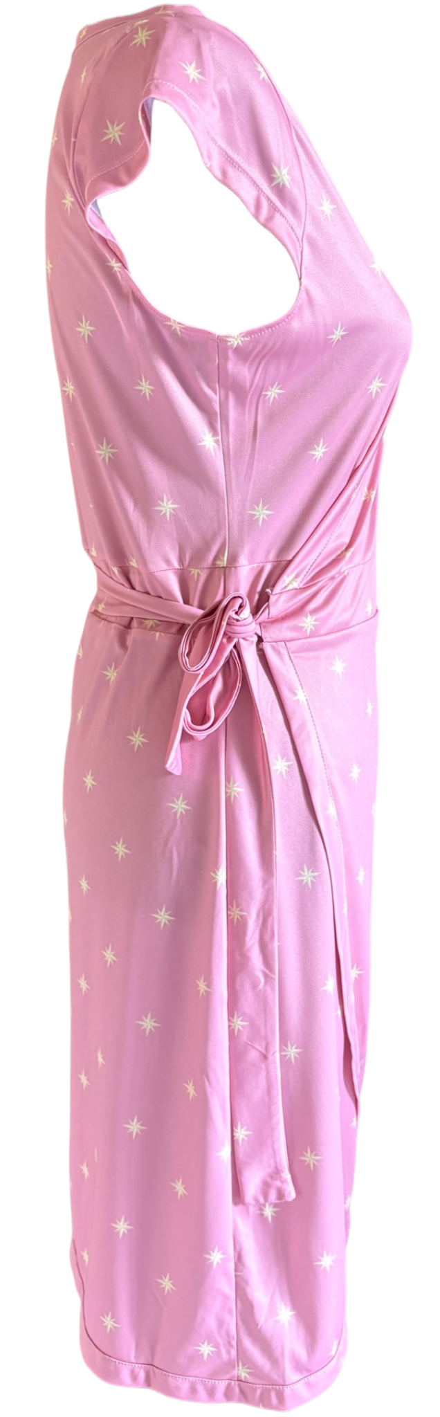 Robe Maui Saumon Étoiles à plat, vue latérale droite