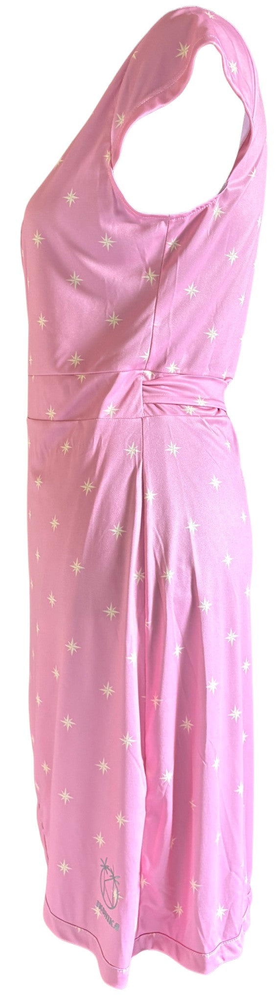 Robe Maui Saumon Étoiles à plat, vue latérale gauche