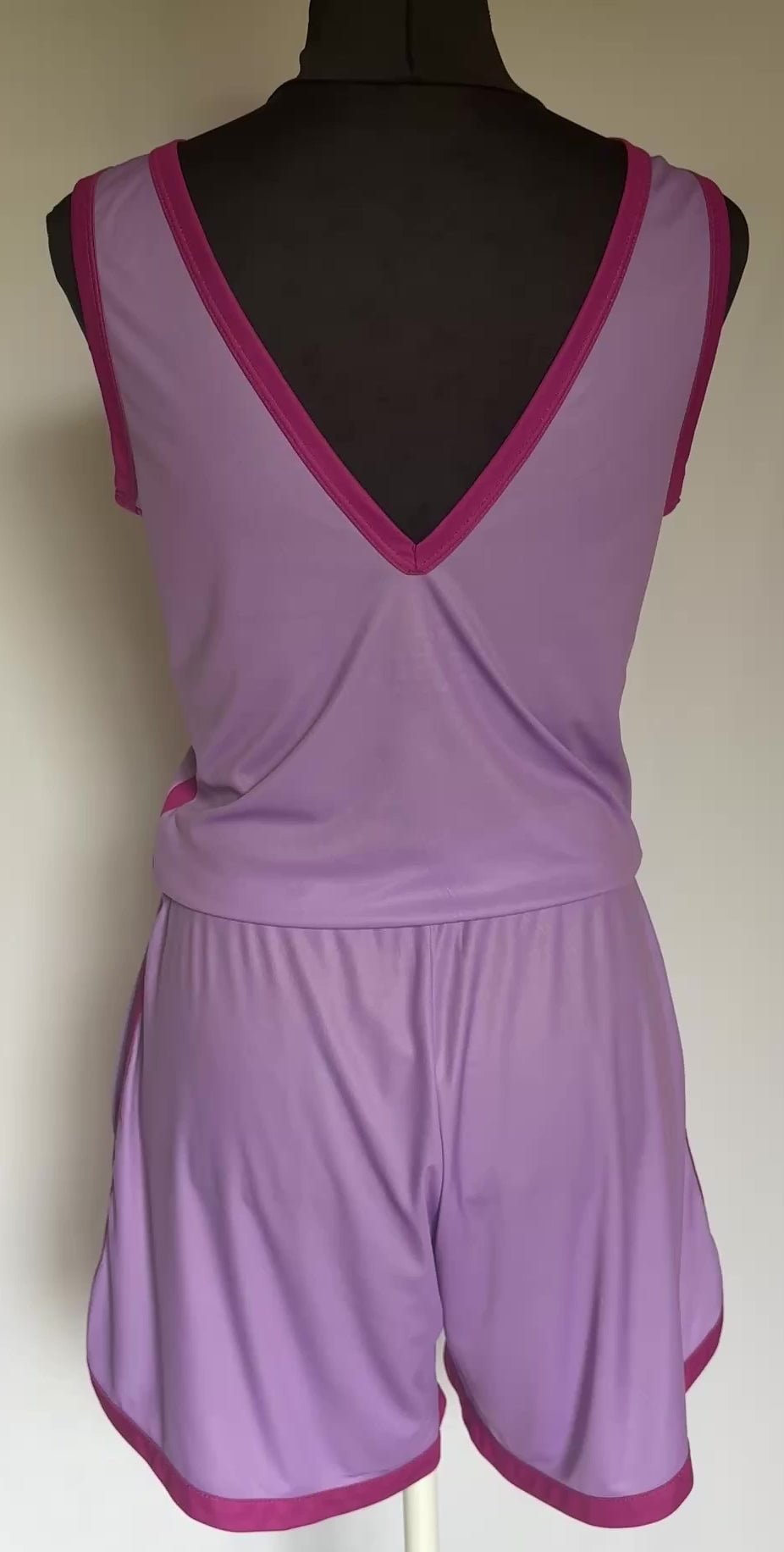 Combishort Capri Plongeant Lilas, vidéo vue dos